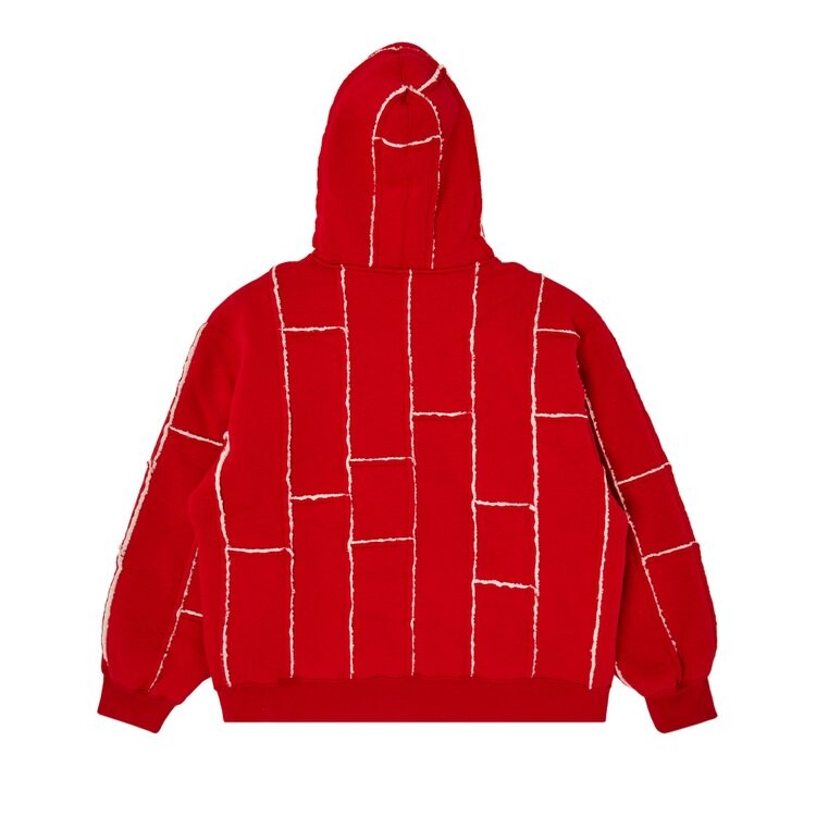 Толстовка Supreme Faux Shearling Zip Up Hooded 'Red', красный — фото 2