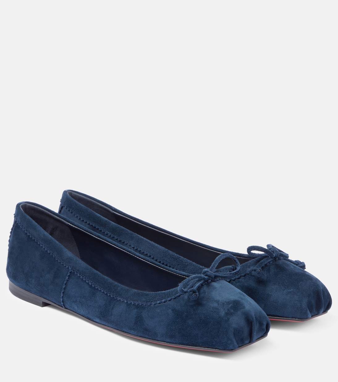 Балетки Mamadrague из замши Christian Louboutin, Marine/Lin Marine