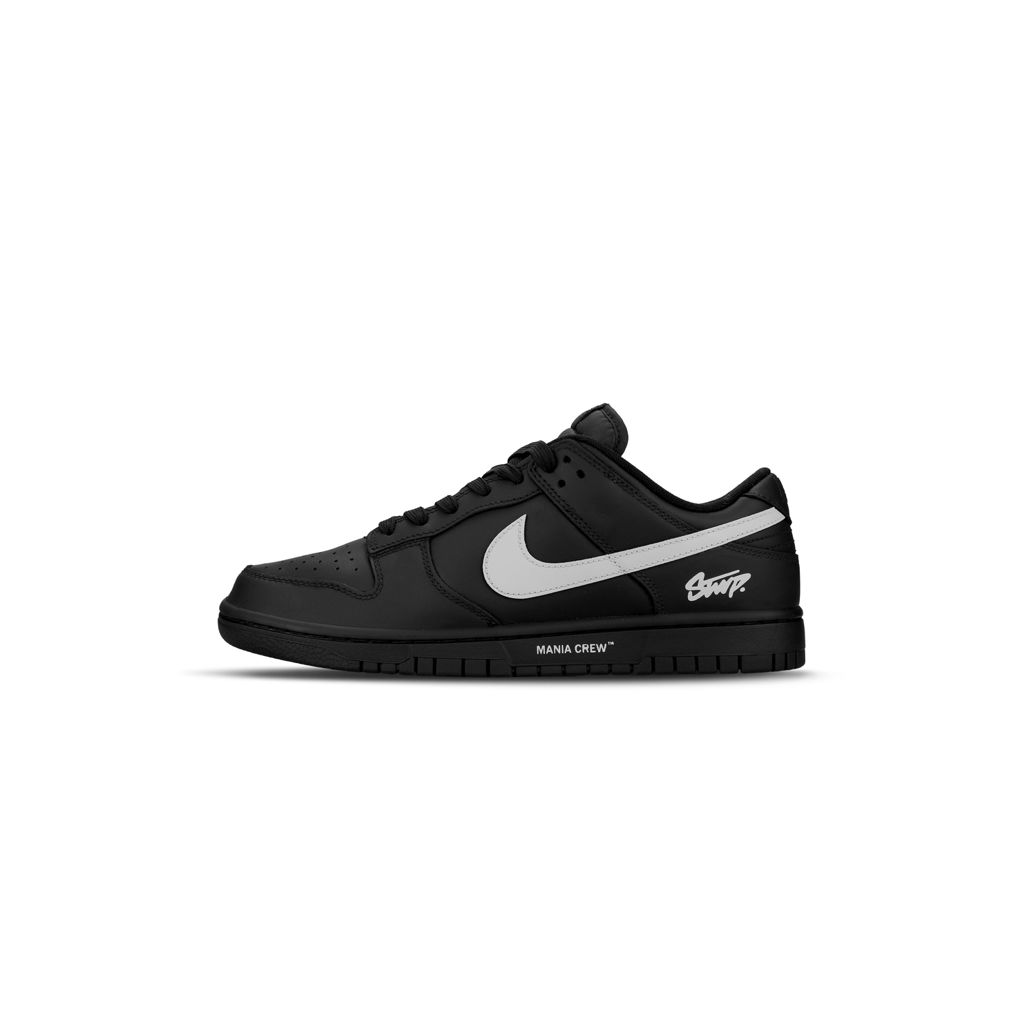 

Nike Dunk Abrasion Resistant Slip Resistant Low top Skateboard Shoes Unisex Black Silver
