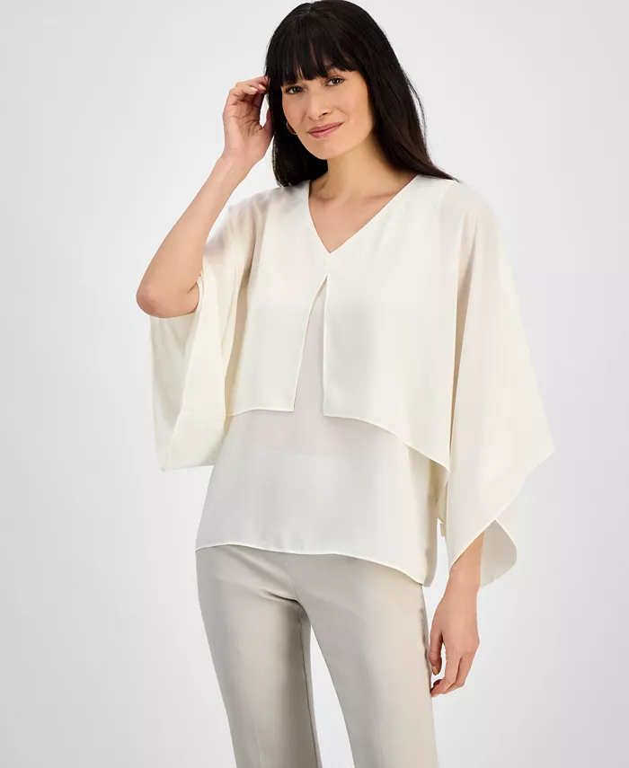 

Пончо-топ Petite JM Collection, белый