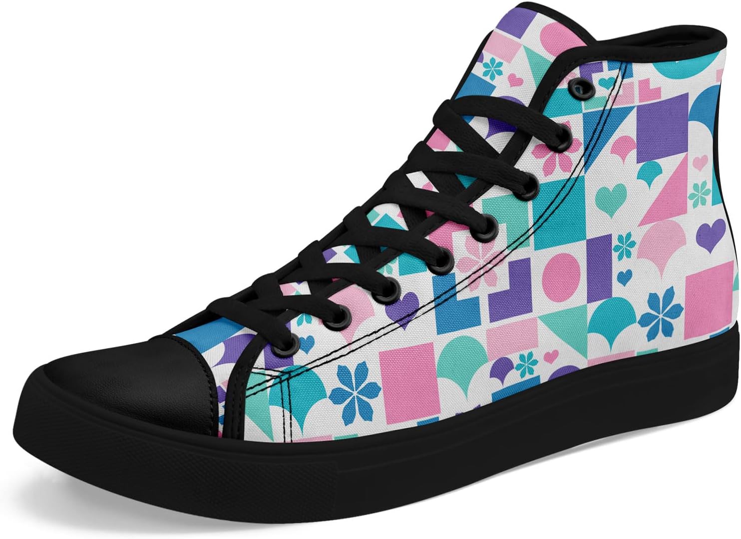 

Кеды на высоком подъеме весна-лето для мальчиков и девочек, дышащие, легкие, с удобной резиновой подошвой, повседневная обувь для улицы Awsole, черный/синий/фиолетовый/розовый