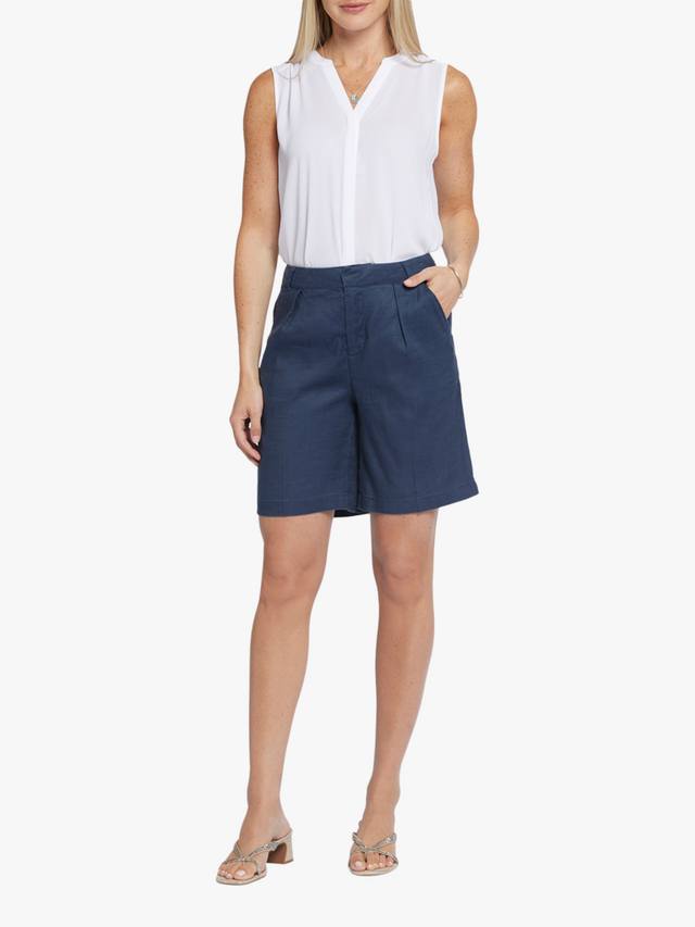 

Свободные шорты из льняной смеси NYDJ, Oxford Navy