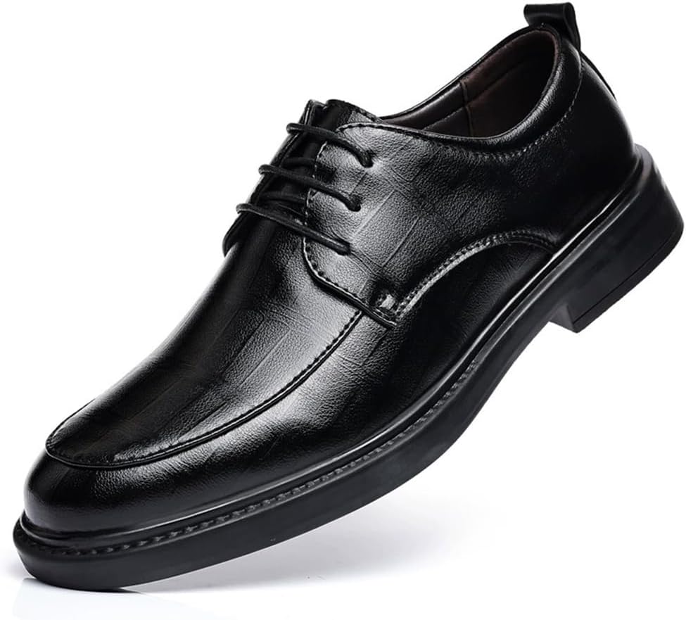 

Мужские классические туфли Оксфорды для делового стиля, с шнуровкой, для офиса и повседневной ходьбы Kyoescai, черный