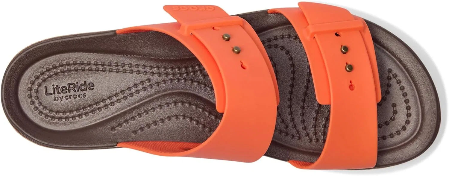 Crocs Женские Бруклинские Пробковые Сандалии с пряжкой, Topaz — фото 2