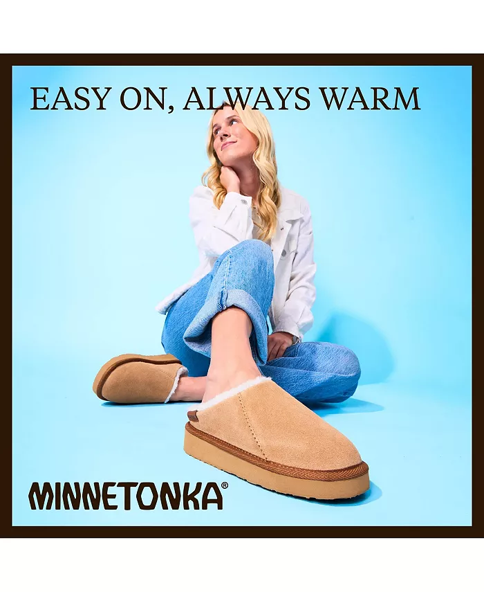 Женские замшевые тапочки Coze Around Clog Minnetonka, красный — фото 3