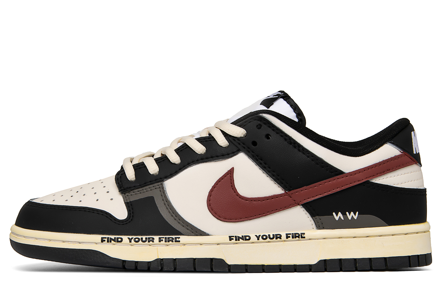 

Nike Непромокаемые нескользящие износостойкие низкие детские кроссовки для скейтбординга black red подростковые