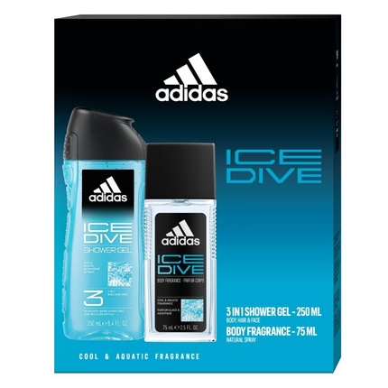 

Adidas Ice Dive Body Spray And Shower Gel Set - 75 мл Body Spray + 250 мл Shower Gel