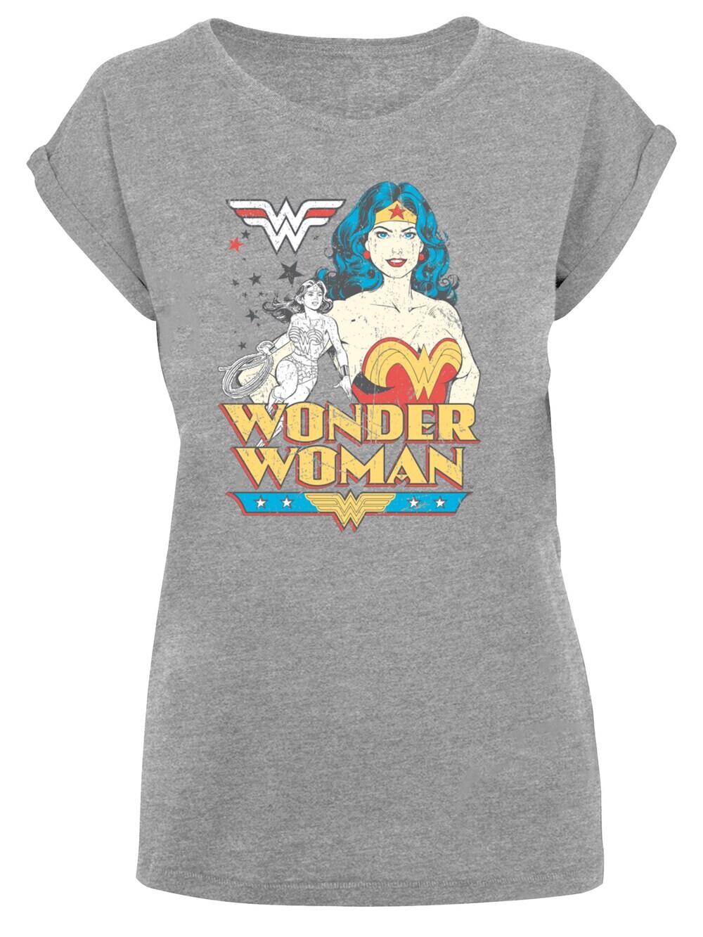 

Рубашка F4Nt4Stic DC Comics Superhelden Wonder Woman Posing, пестрый серый