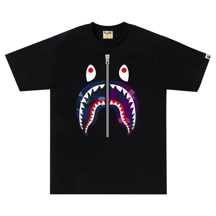 

Футболка BAPE Color Camo Separate Shark Tee, цвет Black/Navy