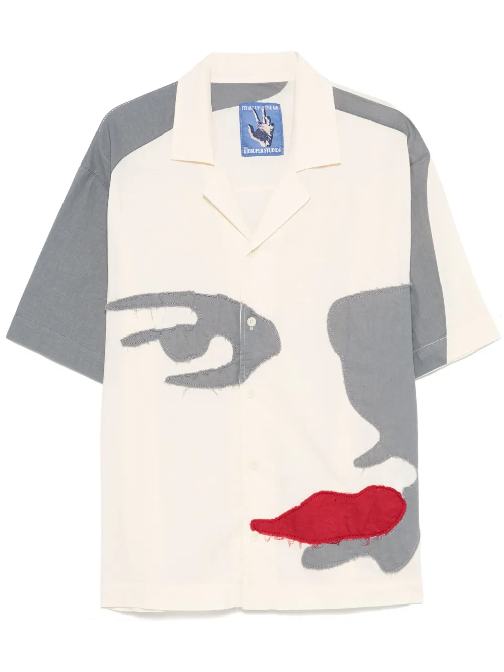 

Рубашка в технике пэчворк KidSuper, нейтральный