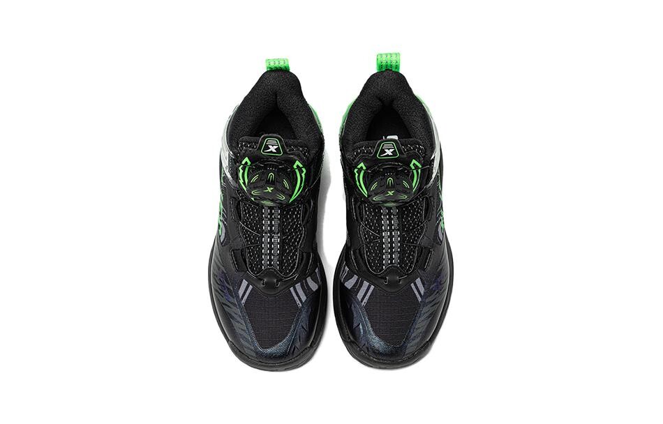 Кроссовки XTEP Kids Lifestyle Shoes PS Low-top Black/fluorescent Grass Green, зеленый — фото 3