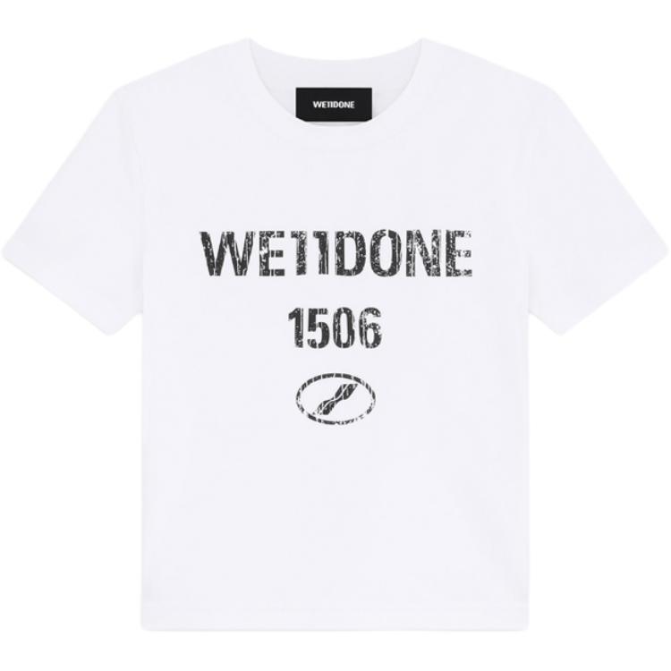 

WE11DONE Футболка с рукавом дроп-шоулд женская белая, Белый, WE11DONE Футболка с рукавом дроп-шоулд женская белая