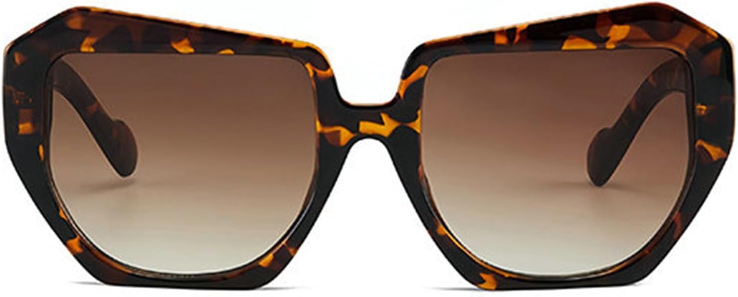 

Willochra — большие квадратные солнцезащитные очки неправильной формы, стильные градиентные очки для активного отдыха на открытом воздухе для женщин, модные разноцветные очки, Leopard