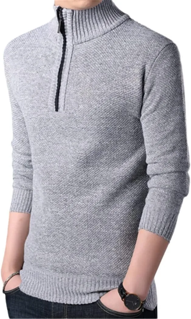 

Толстый мужской свитер с воротником стойкой Haitpant