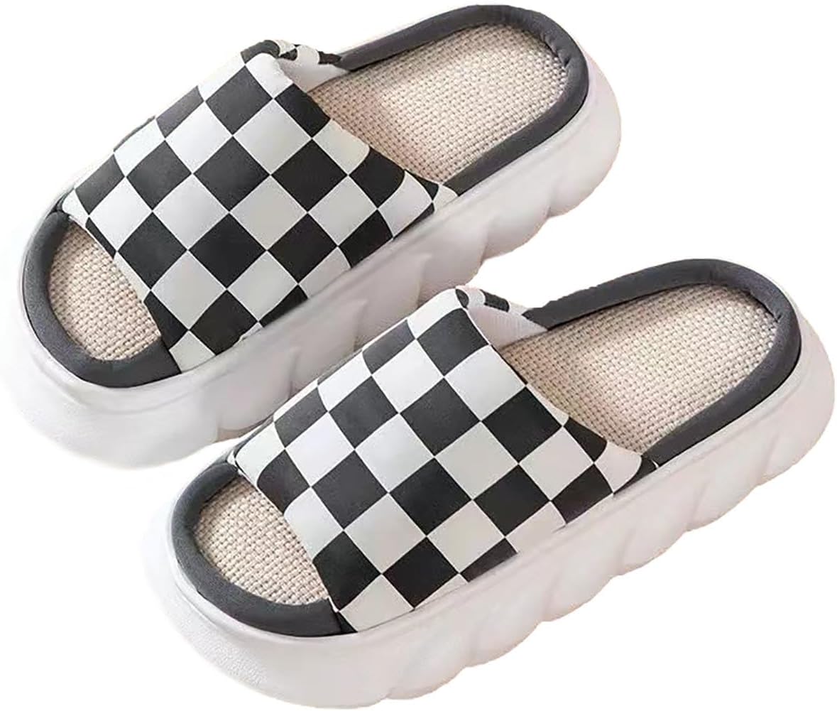 

Домашние тапочки Stone mice для мужчин и женщин, летние, с открытым носком, из дышащего льна, черный