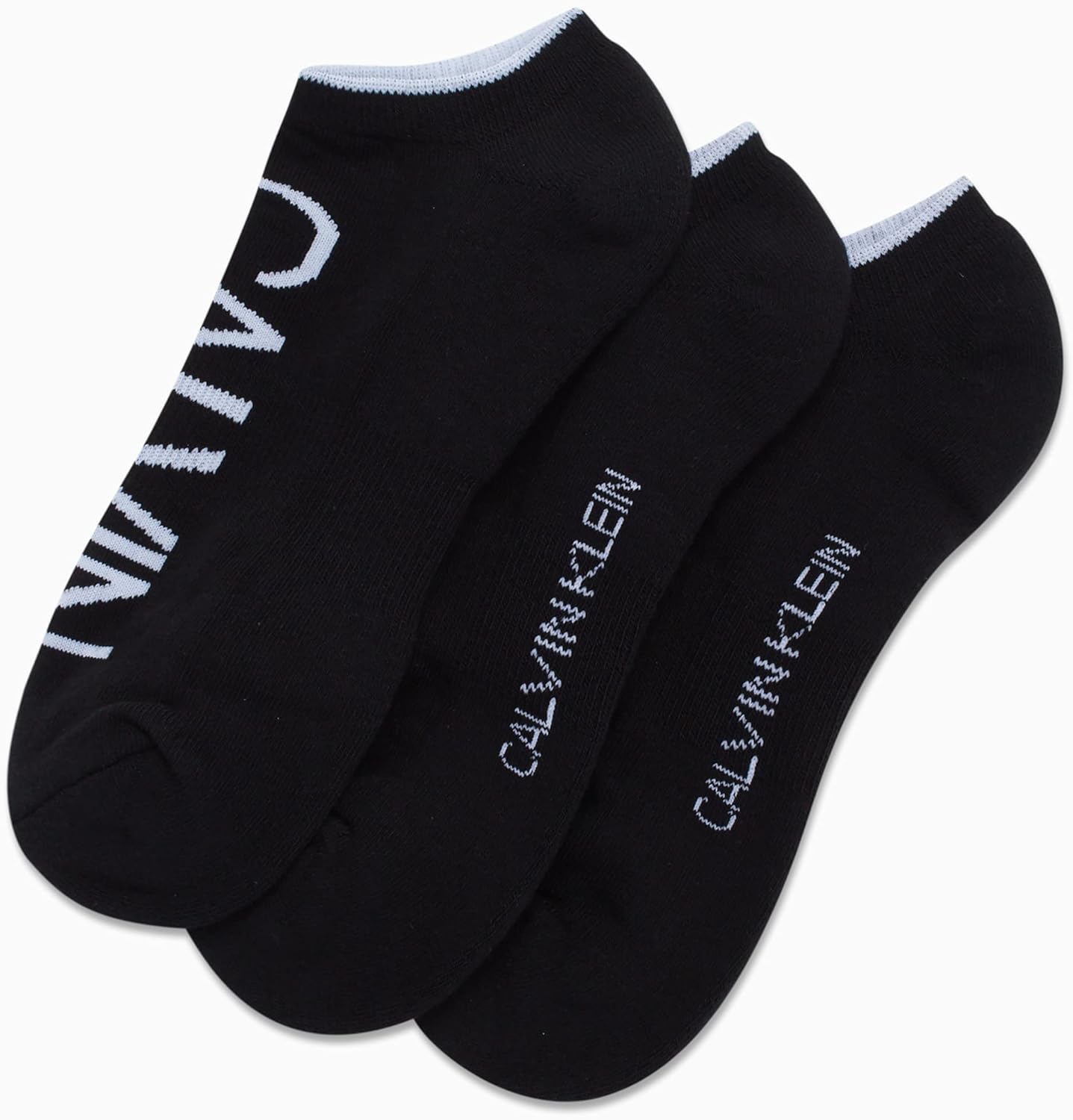 Мужские носки Calvin Klein No Show - 3 пары, мягкие, эластичные, с мягкой подкладкой, спортивные, повседневные, с низким вырезом, для мужчин, Black Assorted — фото 3