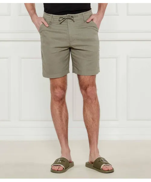 

Льняные шорты Regular fit Guess Jeans, зеленый