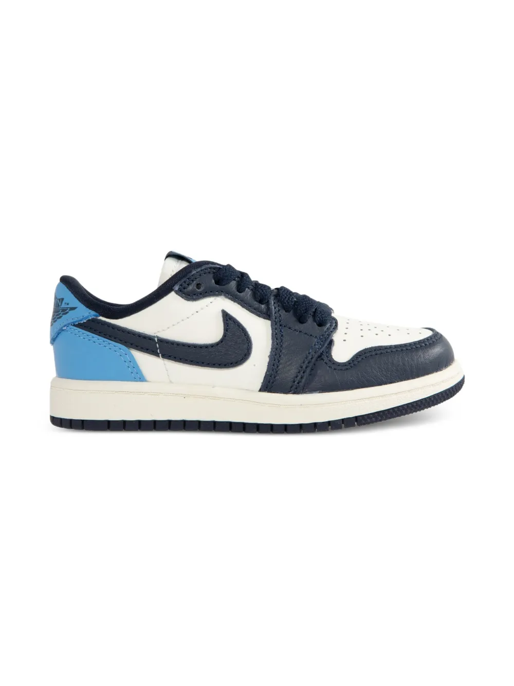 Кроссовки Air Jordan 1 со вставками Jordan Kids, синий — фото 2