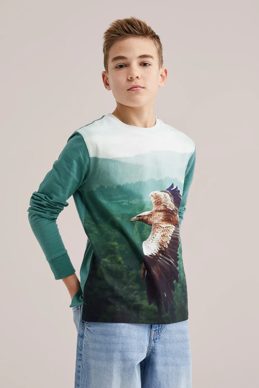 Футболка We Fashion, Mint/Fir — фото 3