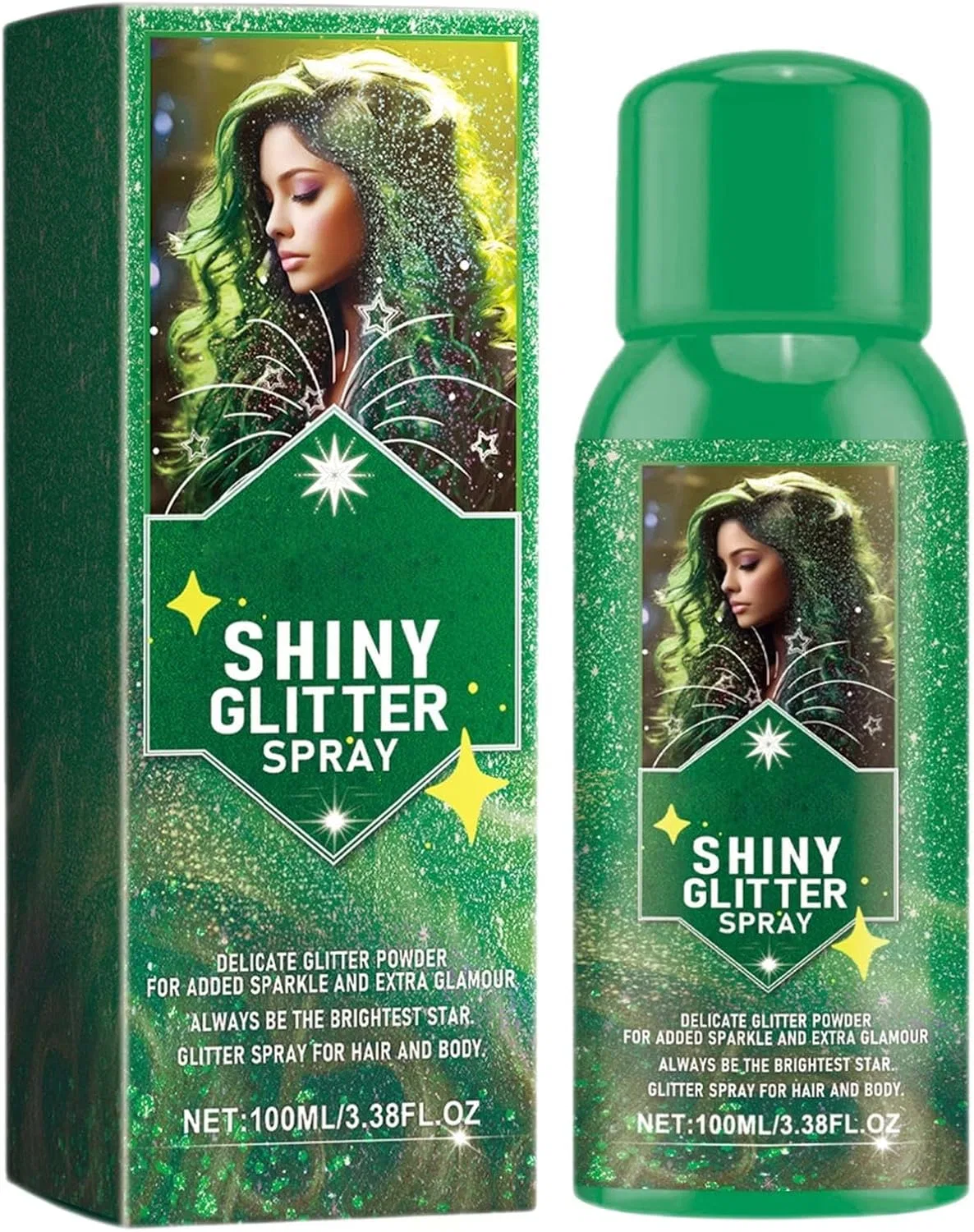 Спрей-блеск с блестками Shiny Glitter Hairspray, 100 мл