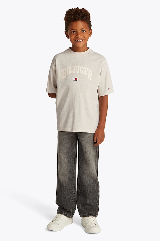 

Детская хлопковая футболка Tommy Hilfiger, белый