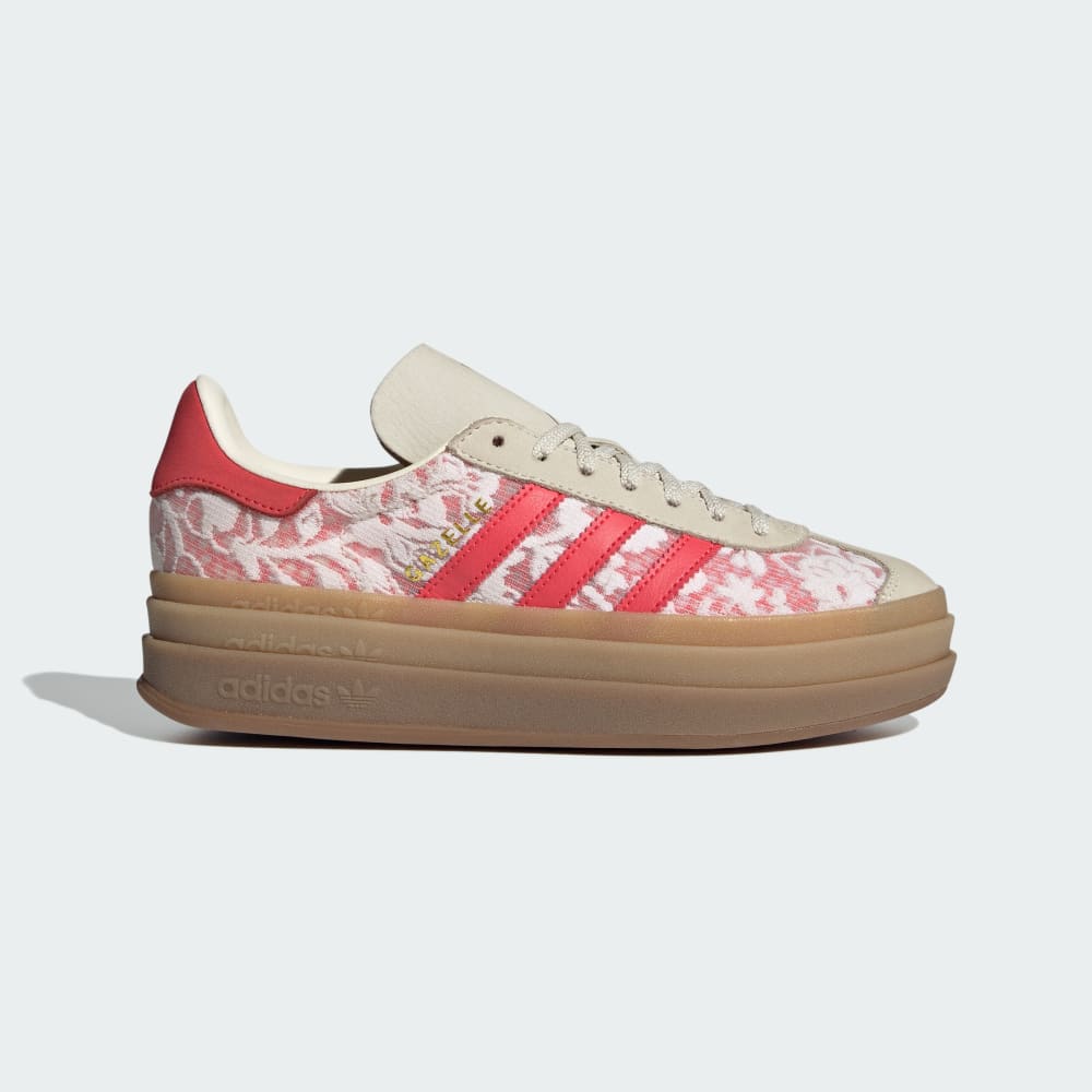 Кроссовки Adidas Gazelle Bold X Liberty London Shoes, цвет Cloud White/Cream White/Better Scarlet