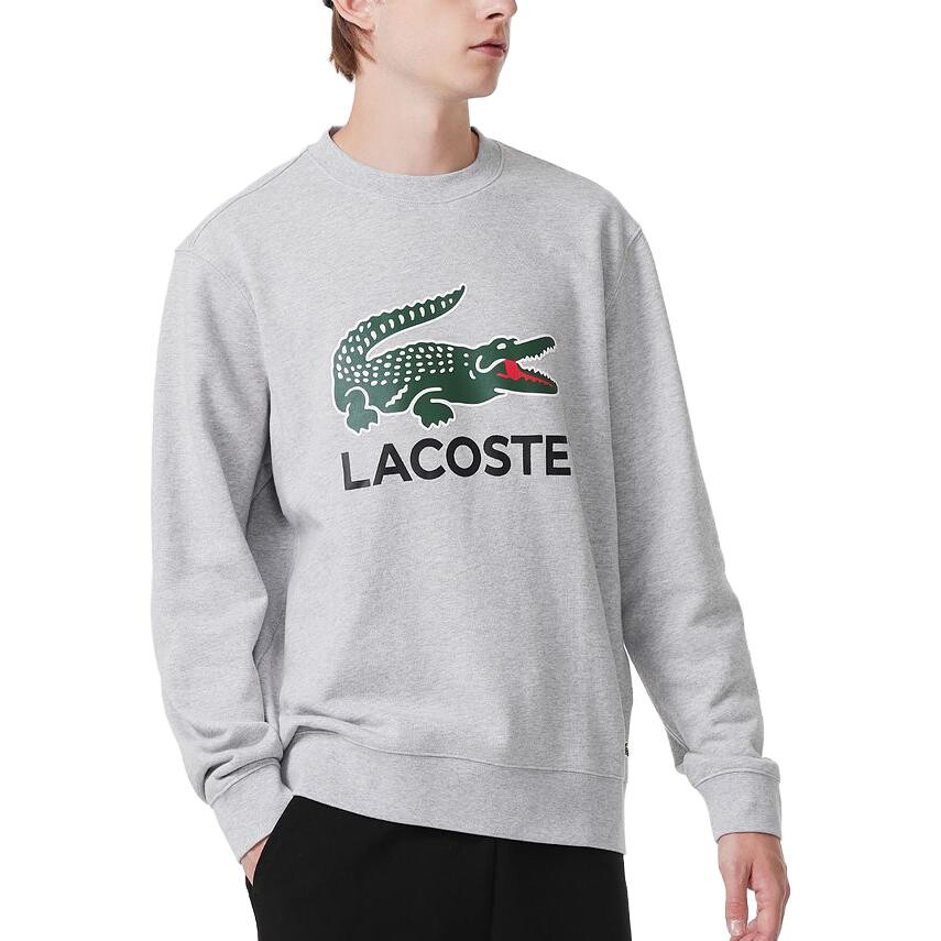 Толстовка мужская серебристо-серая Lacoste, серый — фото 2