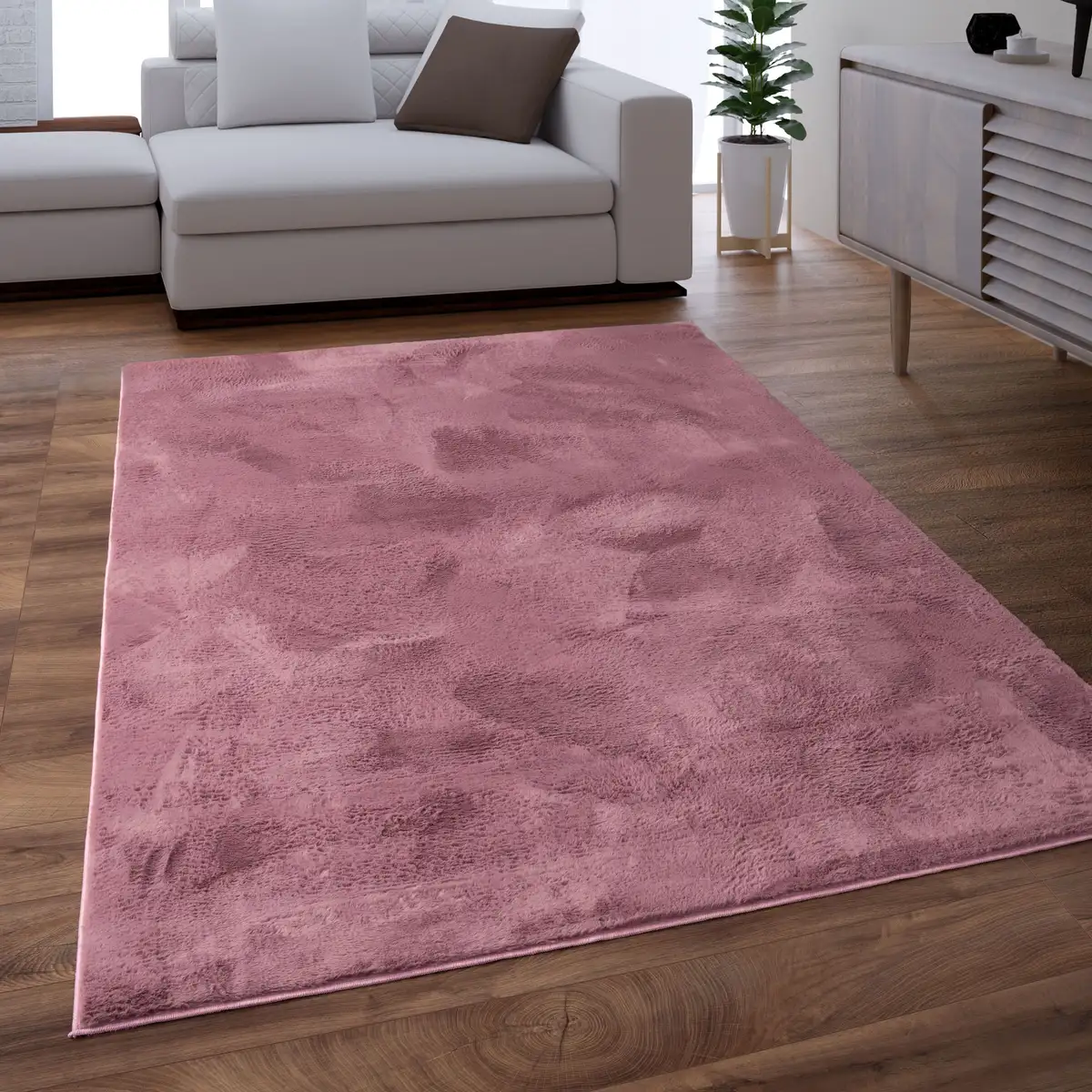 

Меховой ковер Paco Home "Faux Fur Soft 380", прямоугольный, приятный ковер с длинным ворсом, особенно мягкий, однотонный 160х230 см, цвет beerenfarben