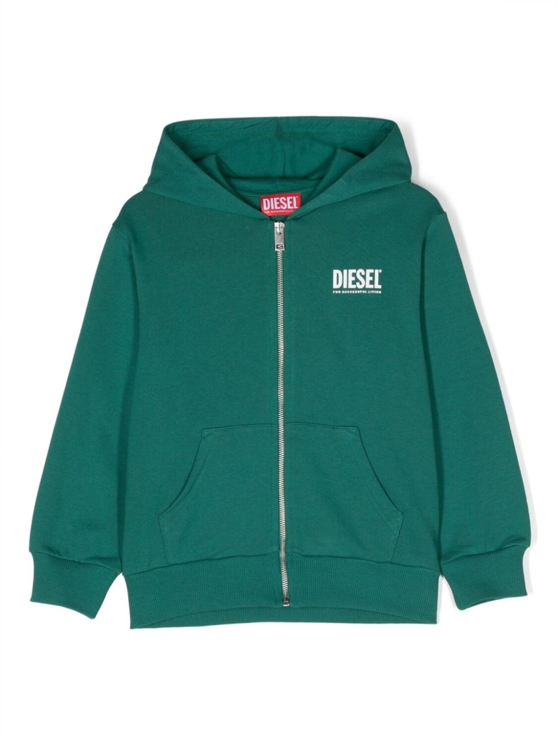 

Diesel худи на молнии с логотипом, зеленый