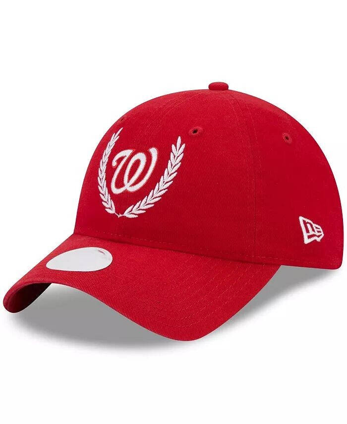 

Женская красная бейсболка Washington Nationals оставляет регулируемую кепку 9TWENTY New Era, красный