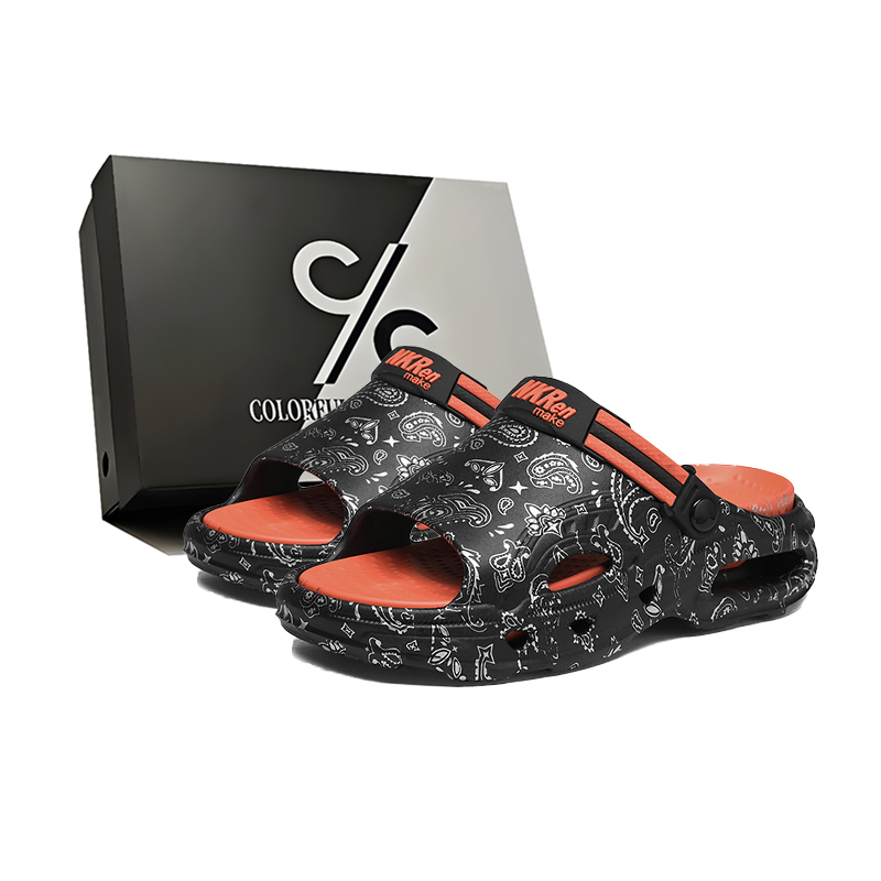 

Пляжные сандалии, мужская коробка Colorful Creations, Black Orange