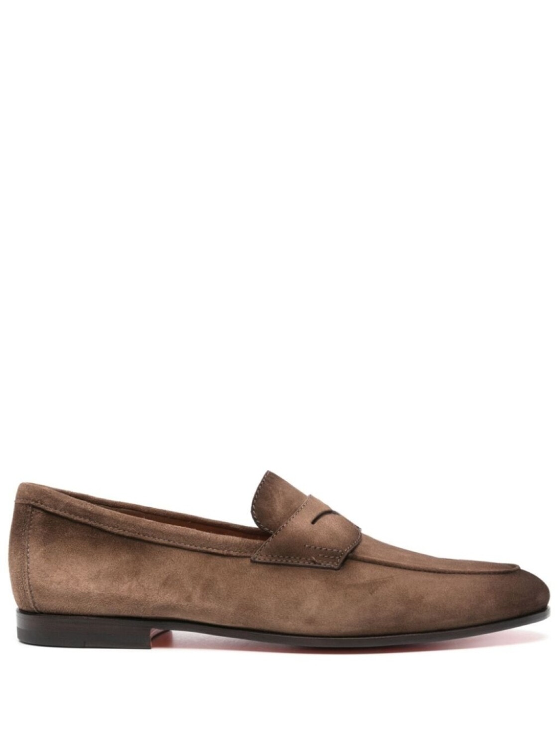 

Santoni замшевые пенни-лоферы, коричневый