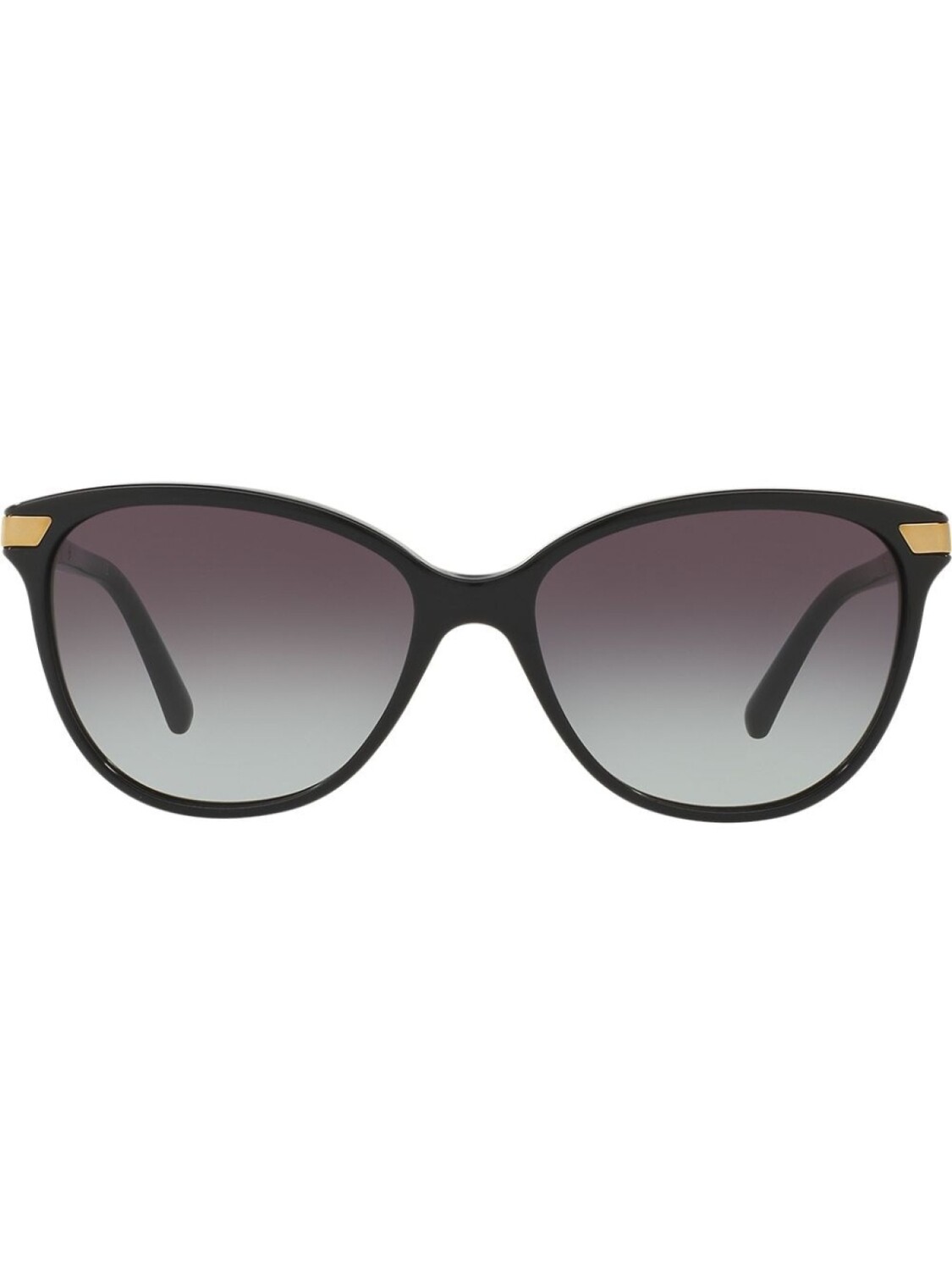 

Круглые солнцезащитные очки с клетчатой отделкой Burberry Eyewear, черный