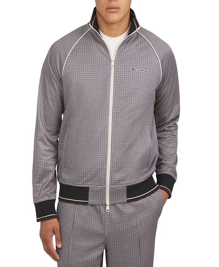 

Мужская куртка в клетку Houndstooth Track Ben Sherman, белый