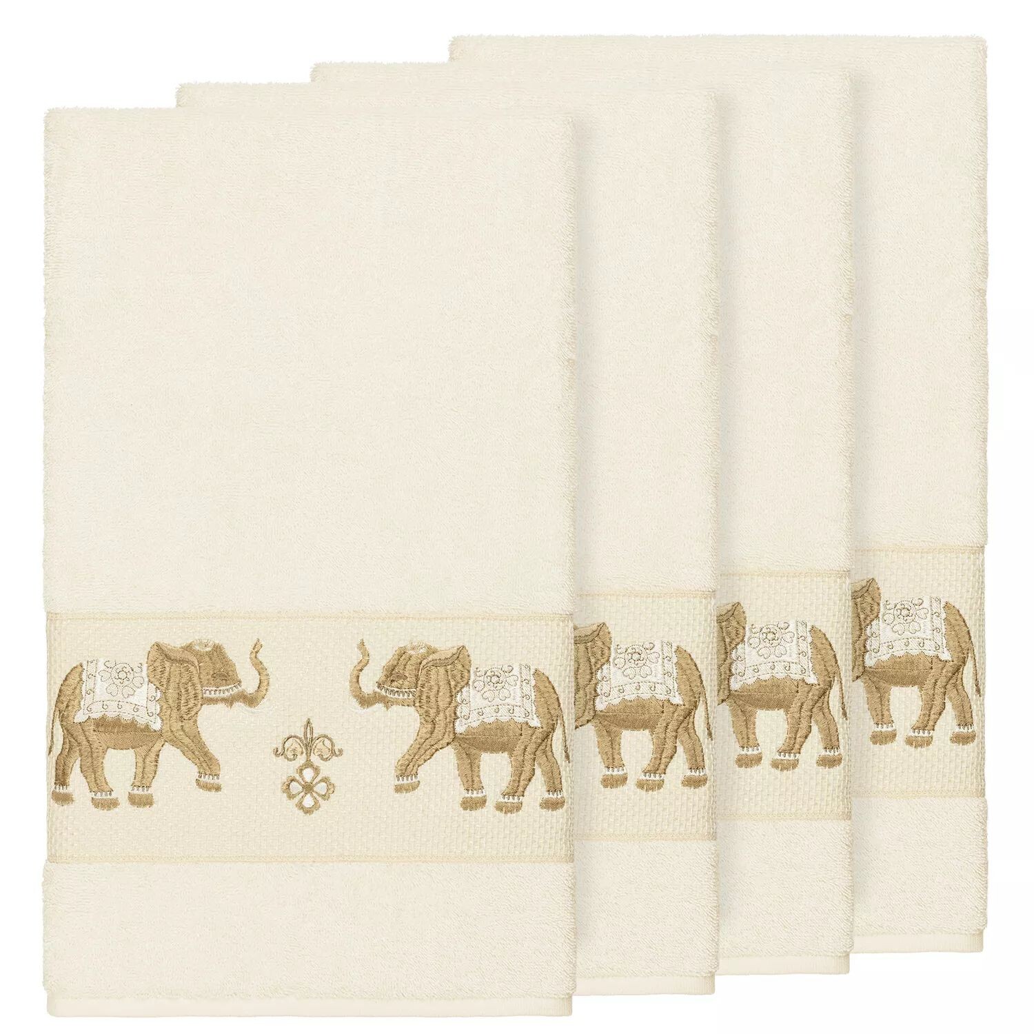 

Linum Home Textiles Турецкий хлопок Набор украшенных банных полотенец Quinn, бежевый