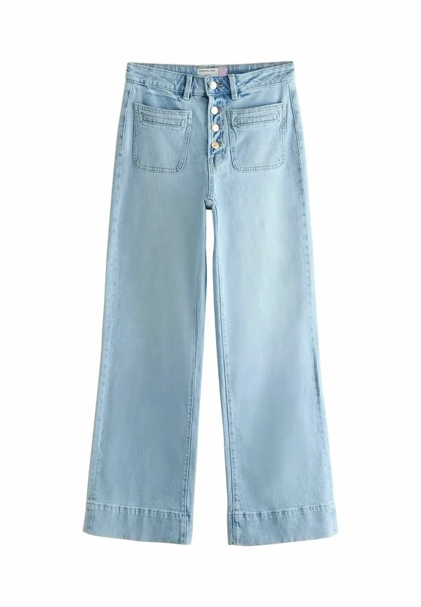 Модель "песочные часы" с накладными карманами и широкими штанинами Next, Light Blue