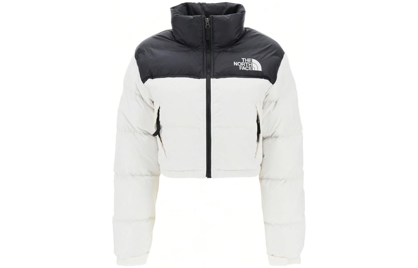 

Пуховик Nuptse в стиле колор-блок The North Face, черный/белый