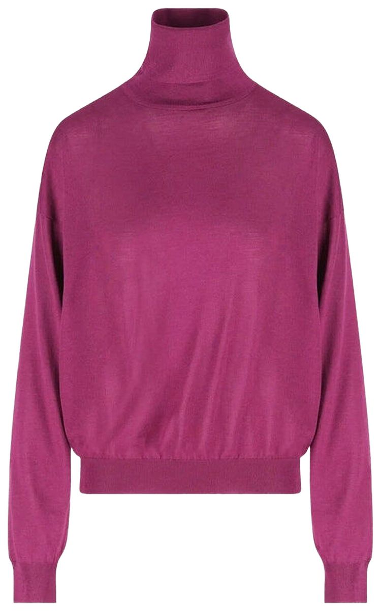 

Топ Saint Laurent Pull Col Roule, фиолетовый