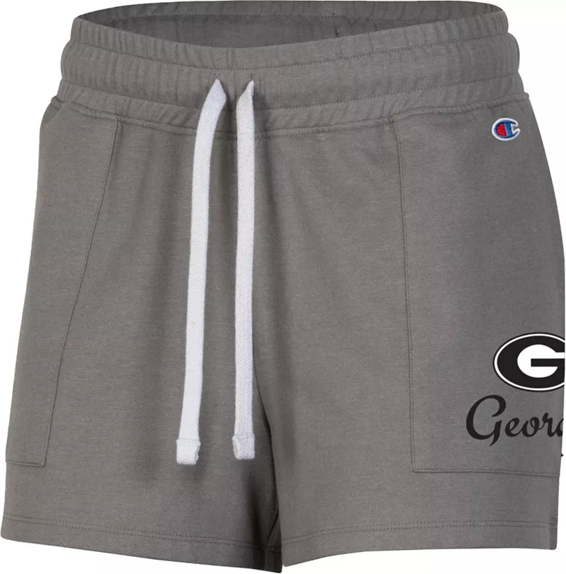 

Серые шорты из французской махровой ткани Champion среди женщин Georgia Bulldogs