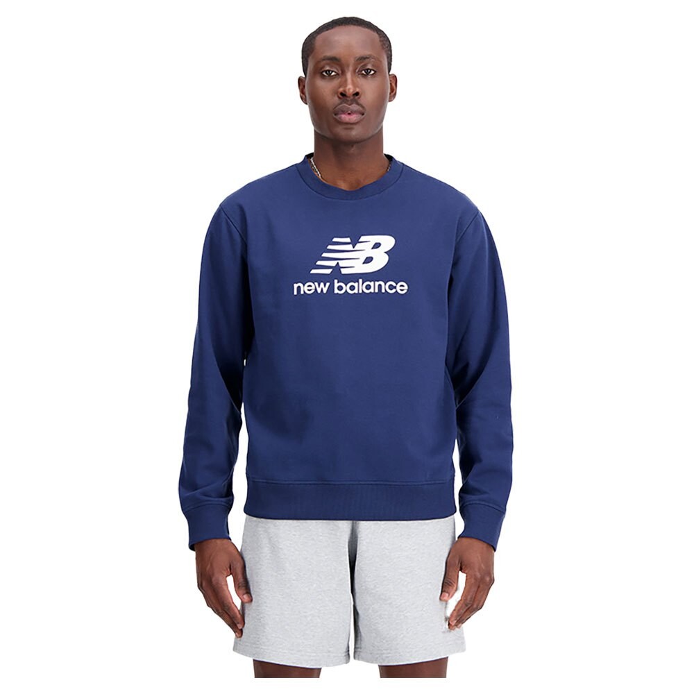 

Толстовка New Balance Essentials Stacked Logo French Terry, синий