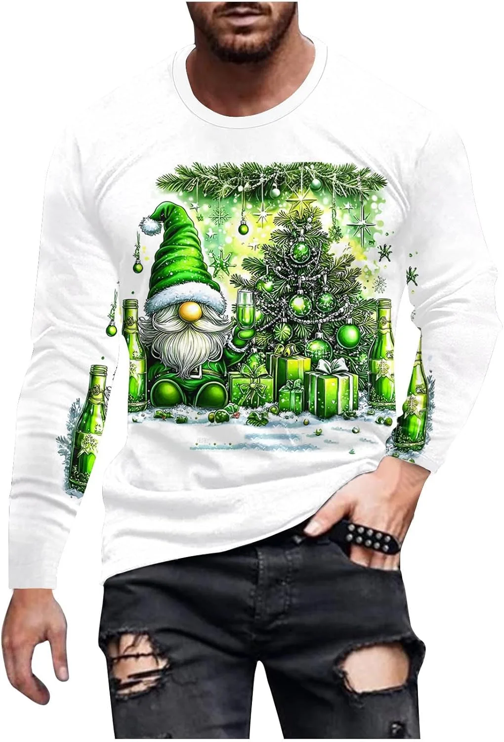 

Свитшот мужской с 3D принтом Ugly Christmas