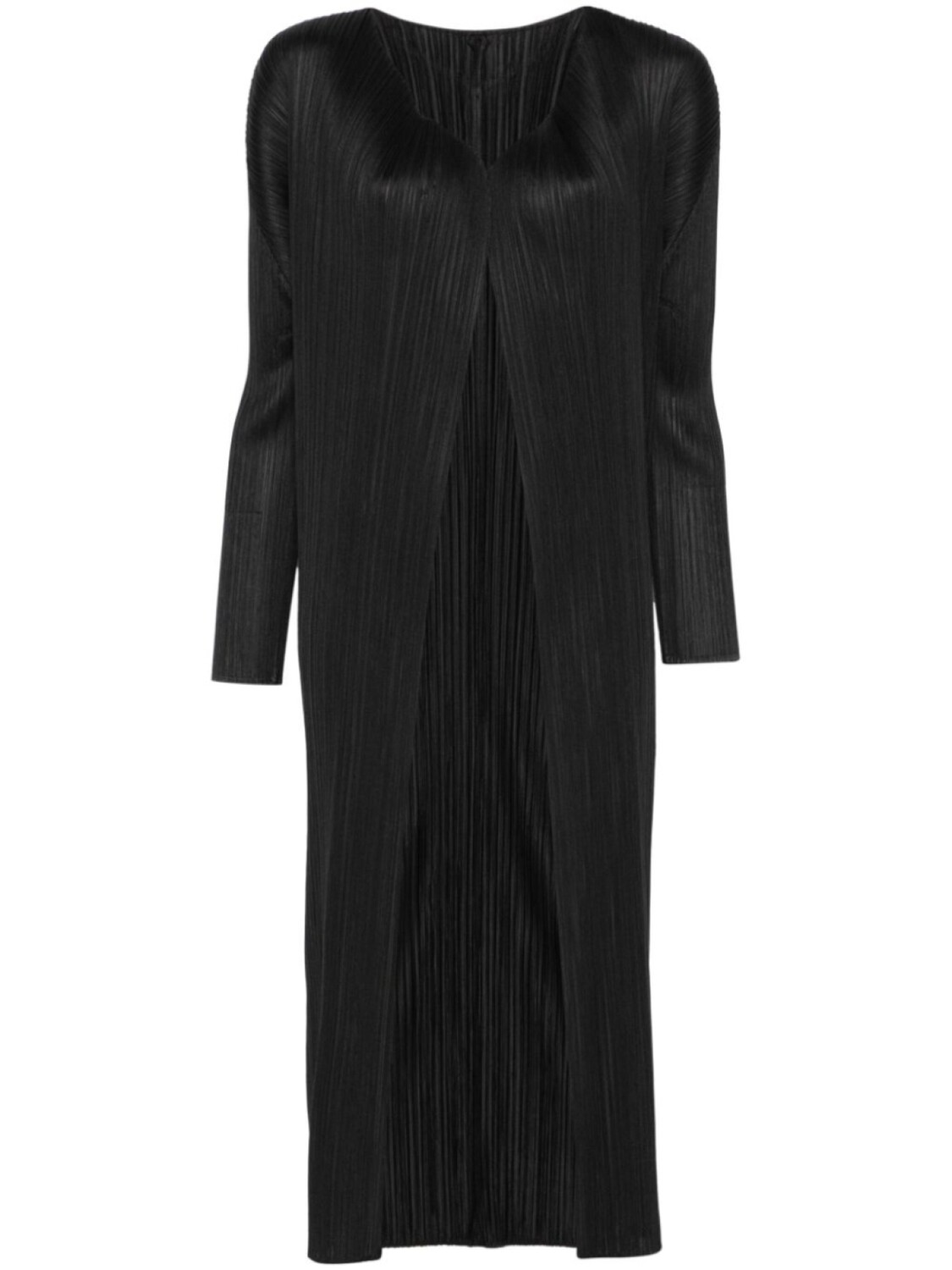 

Плиссированное пальто Pleats Please Issey Miyake, черный