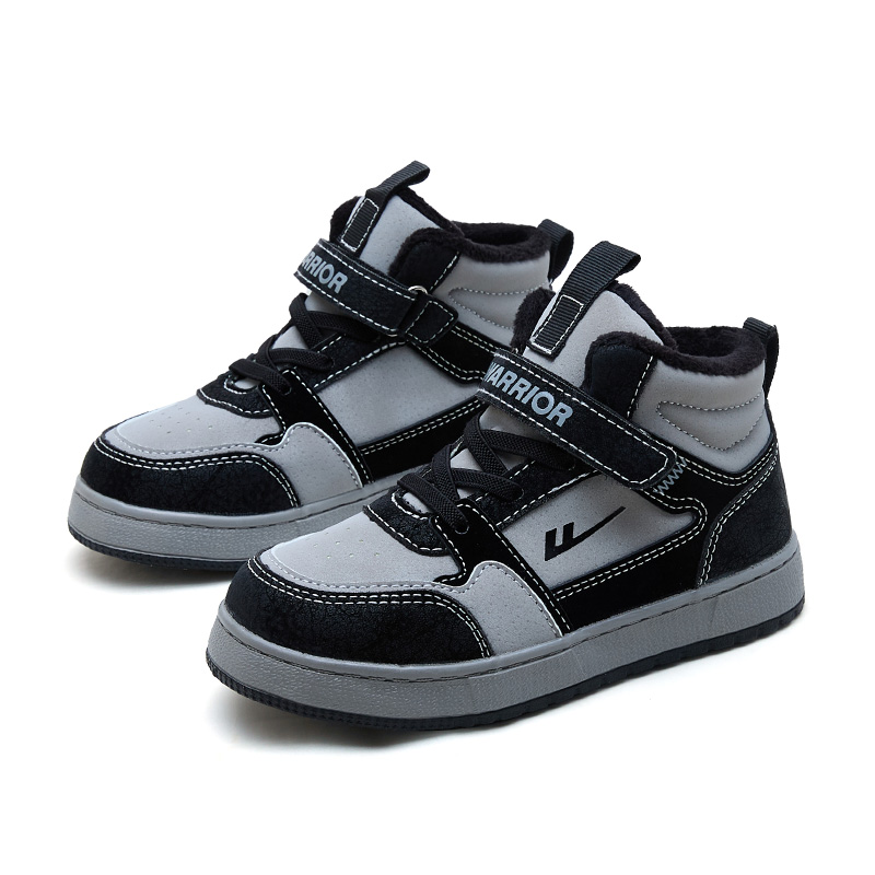 Детские кроссовки для скейтбординга Unisex WARRIOR, серый черный-fleece-lined — фото 4