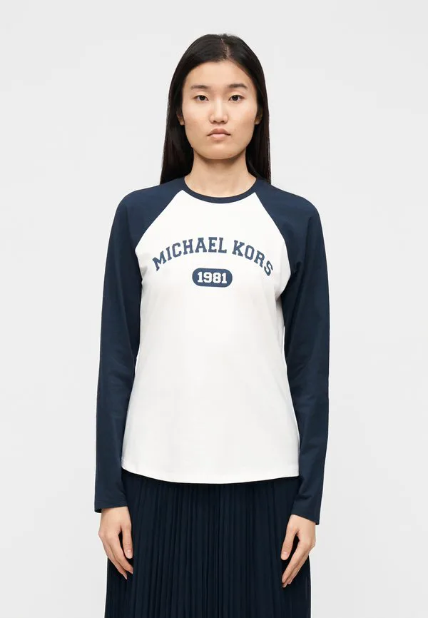 

Футболка с длинными рукавами и логотипом crew. Michael Michael Kors, Midnight Blue, Синий, Футболка с длинными рукавами и логотипом crew. Michael Michael Kors, Midnight Blue