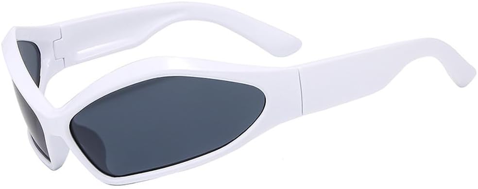 

Панк-солнцезащитные очки для женщин, модные овальные солнцезащитные очки для мужчин, солнцезащитные очки в стиле стимпанк для занятий спортом на открытом воздухе WNCKSQ, C3whitegray