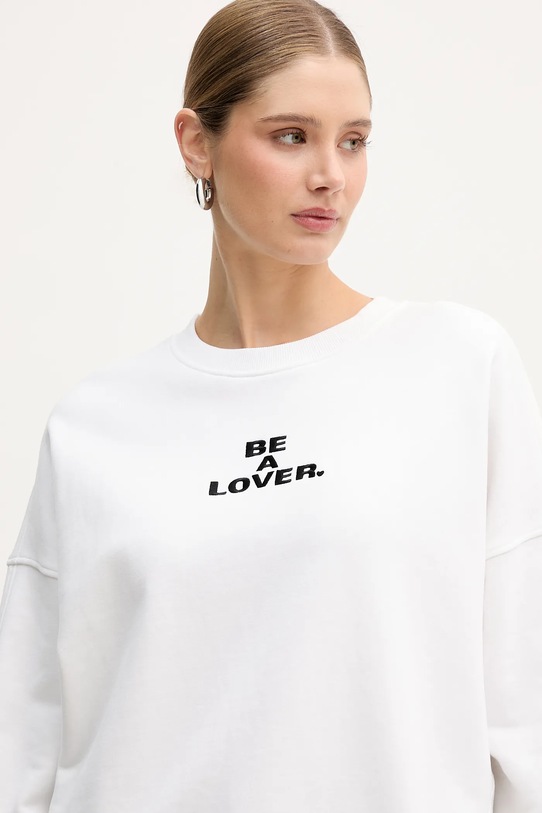 Хлопковая толстовка c ever valentine BOSS Orange, белый — фото 4