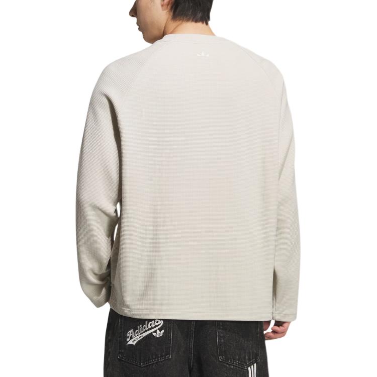 Футболка SS25 SYM WAFFLE KNIT T SHIRT LS мужская Adidas Originals, коричневый — фото 4