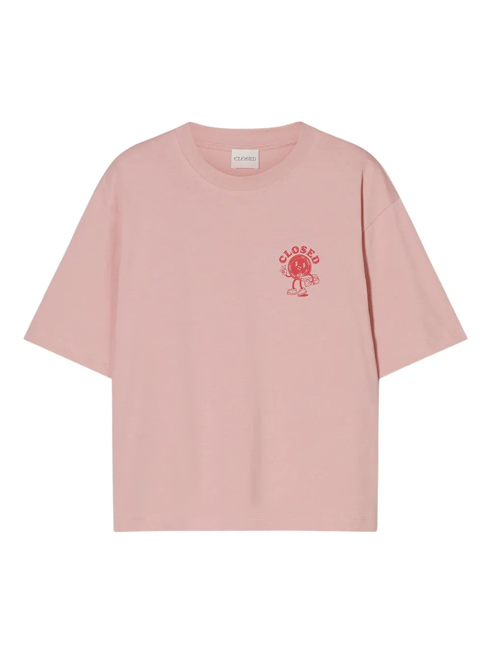 

Футболка с графичным принтом Closed, розовый