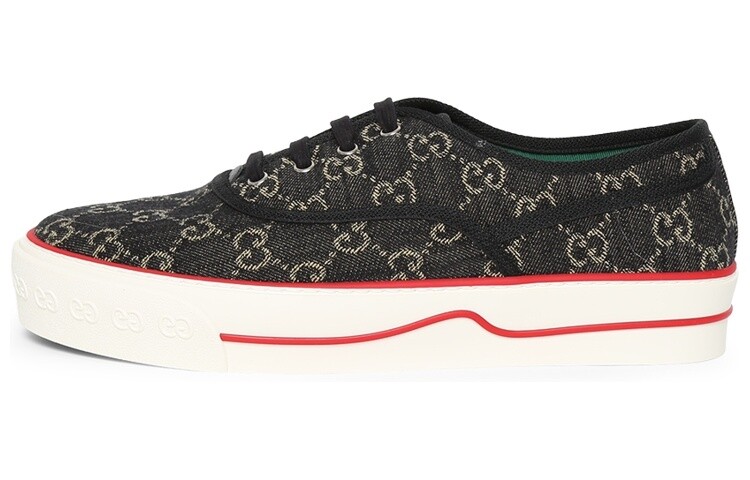 Теннисные кроссовки 1977 Low с логотипом GG - черный деним Gucci
