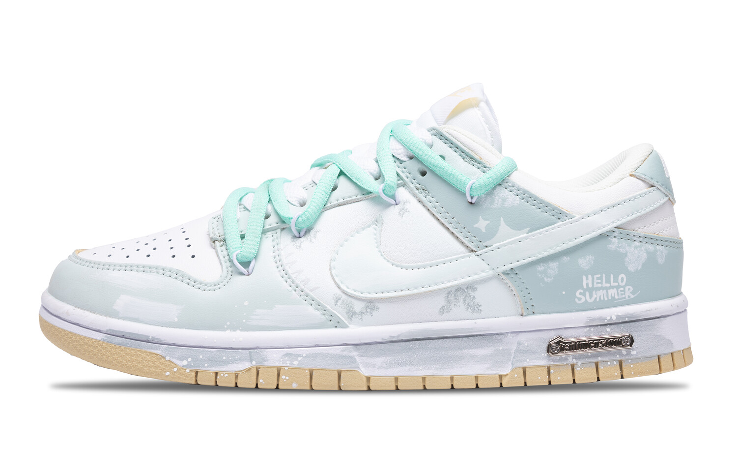 

Кроссовки Nike Dunk Skateboarding Shoes Men Low-top Cyan/White, голубой, Синий, Кроссовки Nike Dunk Skateboarding Shoes Men Low-top Cyan/White, голубой
